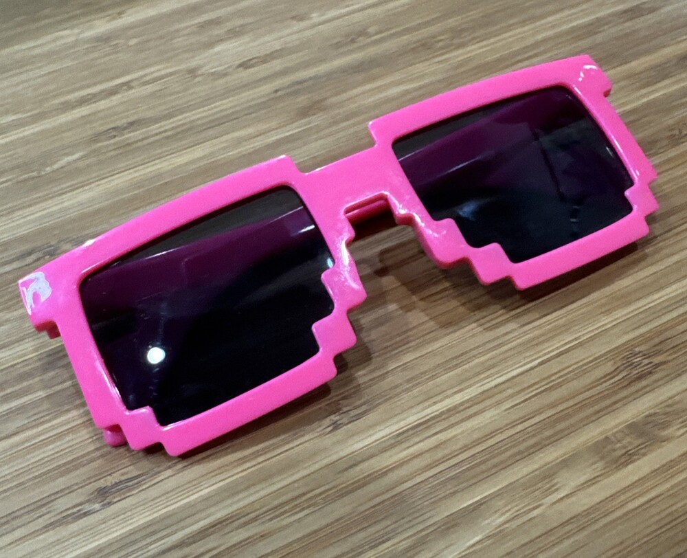 Minecrafter Square Pixel pink Fashion Kids Adults Gift Toys Sunglasses